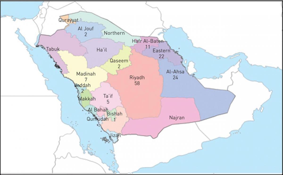 نقشه از ال احصی عربستان سعودی