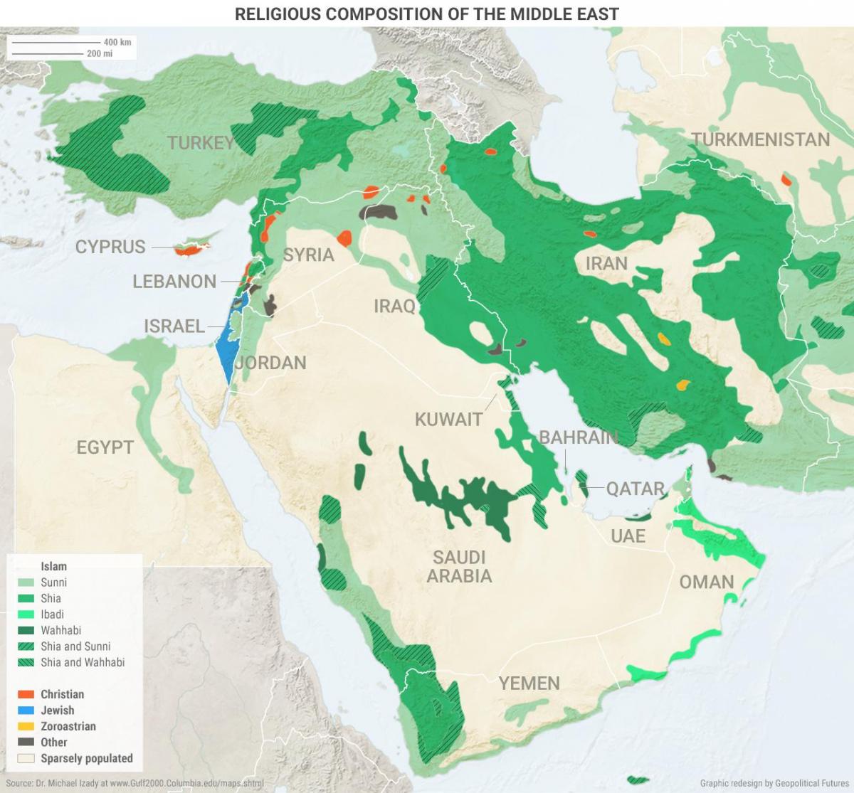 نقشه عربستان سعودی دین