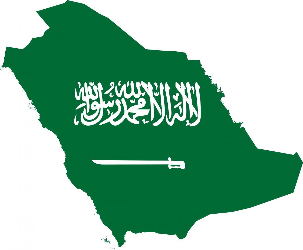 عربستان سعودی نقشه پرچم