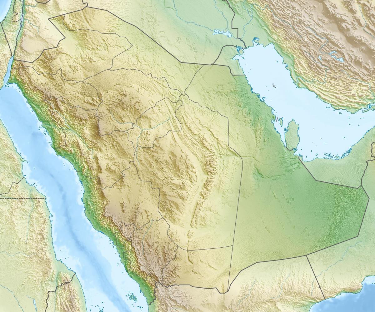 نقشه عربستان سعودی کوه
