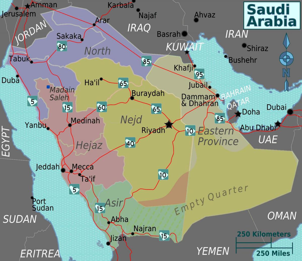 نقشه از طریف عربستان سعودی