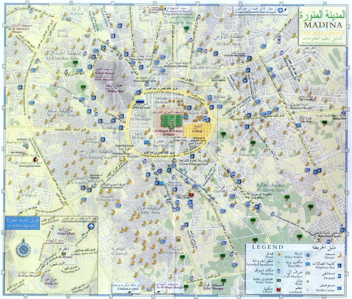نقشه از مدینه نشان عربستان سعودی