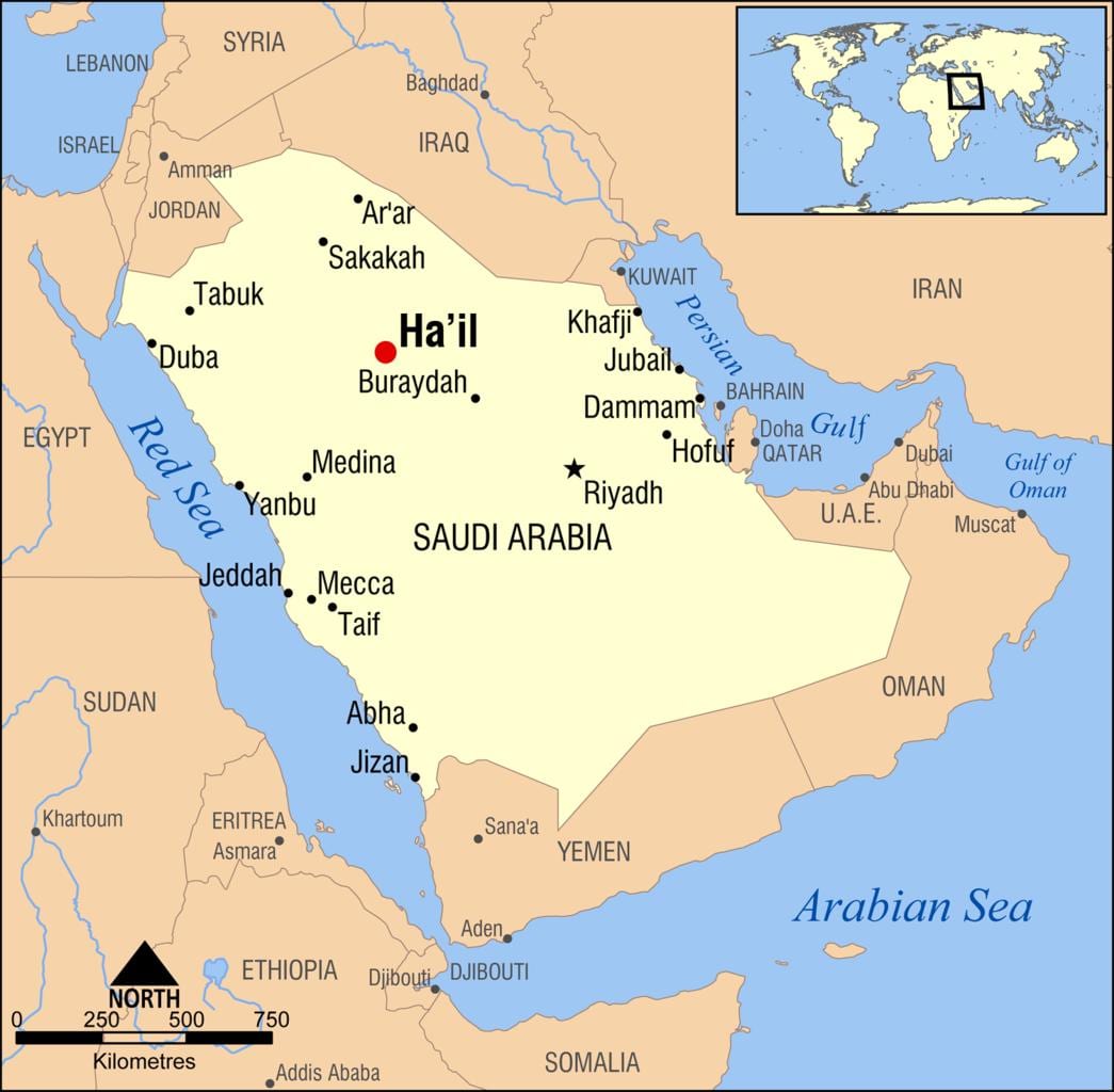 نقشه hail, عربستان سعودی