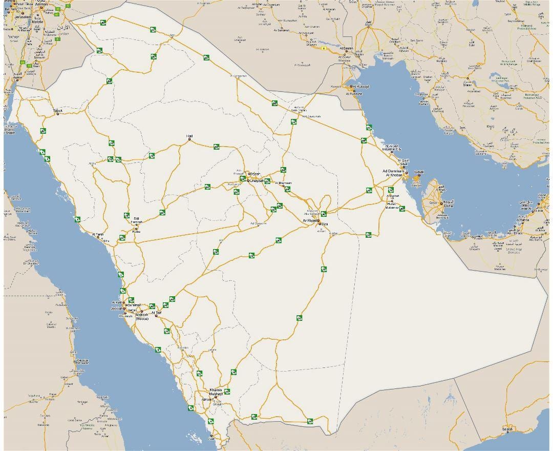 نقشه دقیق در عربستان سعودی