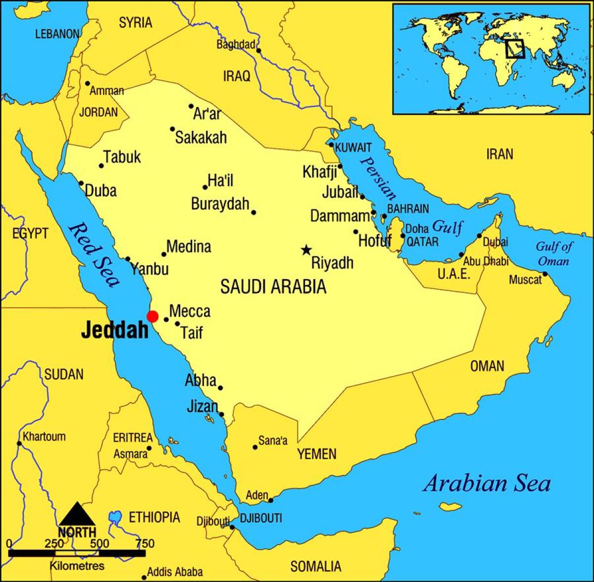 جده عربستان نقشه
