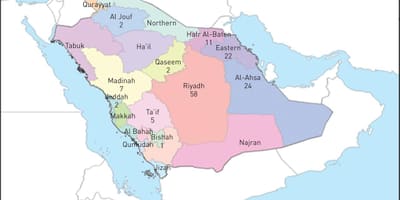 نقشه از ال احصی عربستان سعودی