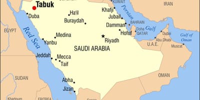 تبوک عربستان نقشه