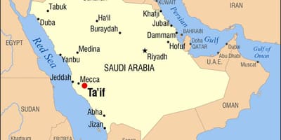 طائف عربستان نقشه