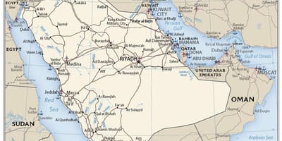 نقشه از ظهران عربستان سعودی 