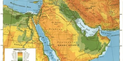 نقشه عربستان سعودی کویر