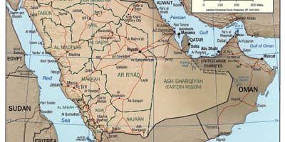 عربستان سعودی جغرافیا نقشه