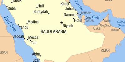 عرعر عربستان نقشه