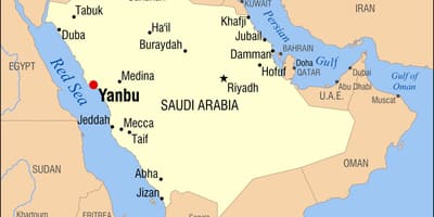 ینبع عربستان نقشه