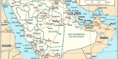 نقشه عربستان سعودی, سیاسی